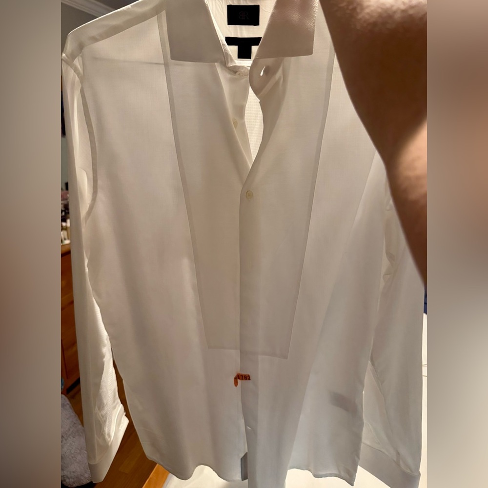Banana Republic Elegant Tuxedo White Dress Shirt French Cuffs